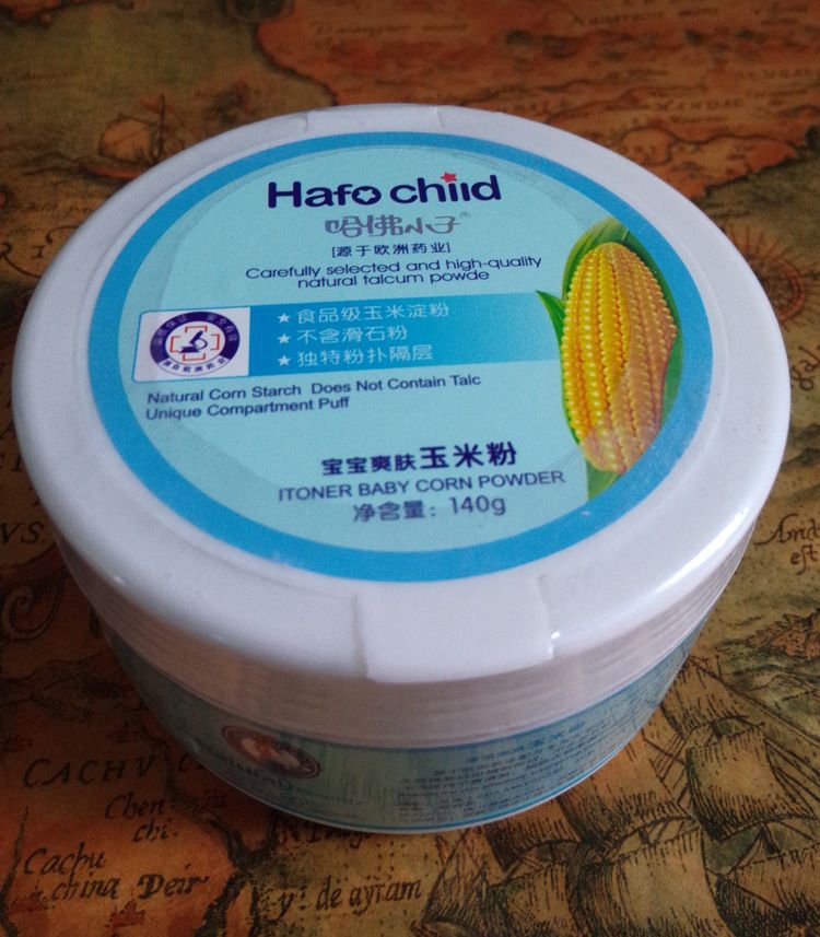 無熒光劑嬰兒哈佛小子寶寶嬰幼兒濕玉米爽身粉140克/g 不含滑石粉工廠,批發,進口,代購