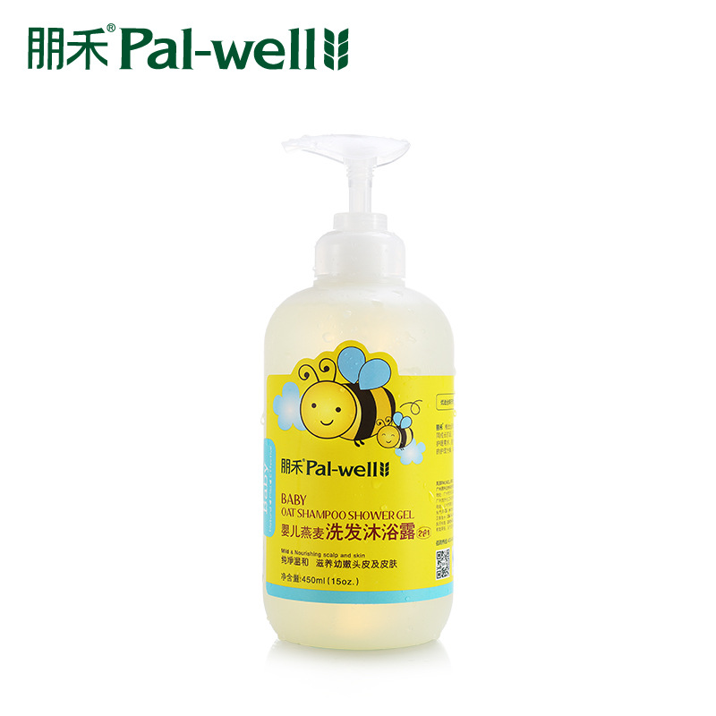 朋禾嬰幼兒童有機燕麥溫和無淚洗發沐浴2合一露乳 寶寶專用450ml工廠,批發,進口,代購