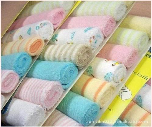 批發寶寶用品 8條裝寶寶小方巾 嬰兒喂奶巾 小毛巾手帕批發・進口・工廠・代買・代購