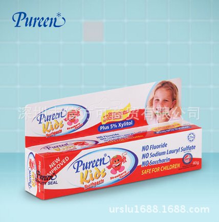 美國 Pureen 兒童牙膏 (草莓味) 40g批發・進口・工廠・代買・代購