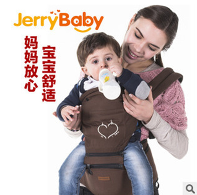 Jerrybaby多功能嬰兒背帶/背袋腰凳夏季透氣抱寶寶抱嬰 廠傢直銷工廠,批發,進口,代購