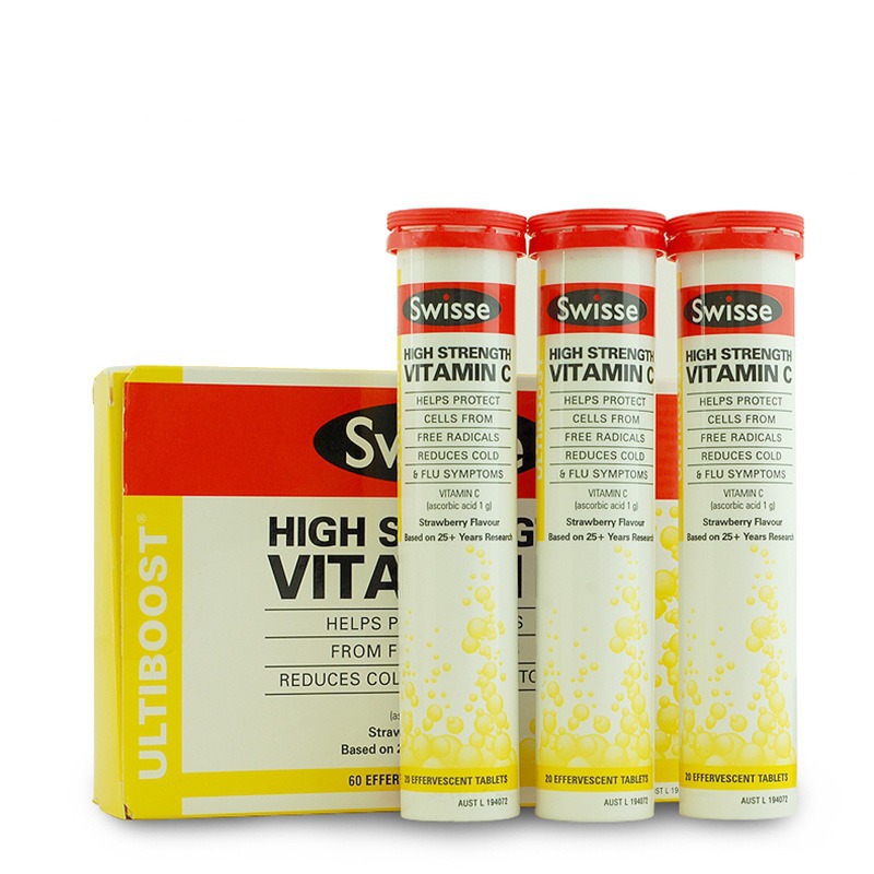 澳洲Swisse維生素C泡騰片成人 高濃度維生素C 60片工廠,批發,進口,代購