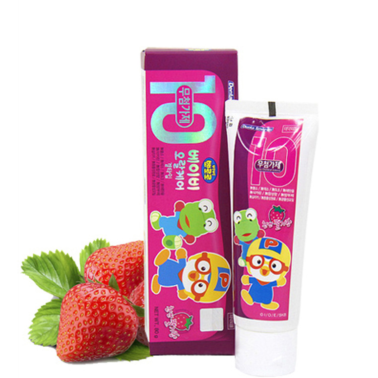 韓國進口正品啵樂樂兒童牙膏 寶寶專用0-2歲牙膏 草莓味工廠,批發,進口,代購