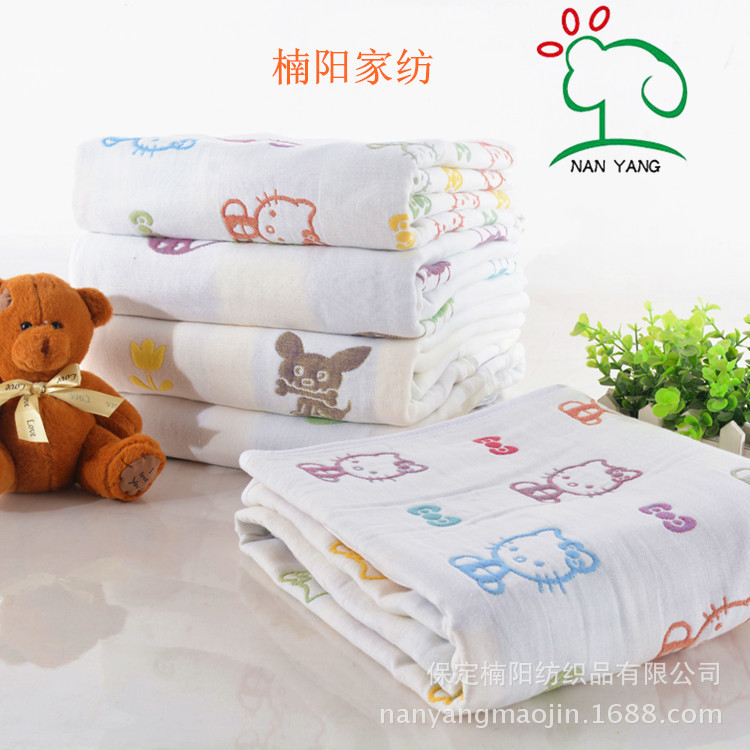 5層日本同款嬰兒純棉紗佈蘑菇浴巾 新生兒抱被寶寶卡通蓋被滿包郵工廠,批發,進口,代購