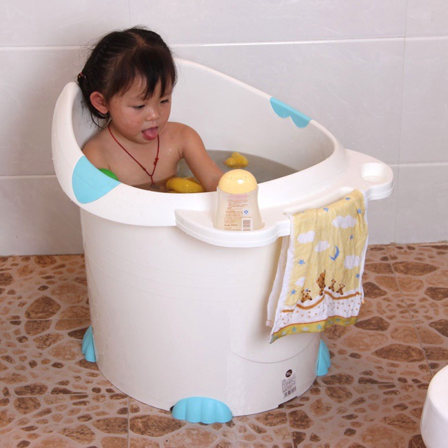 廠傢直銷 立式塑料兒童浴桶超大號 加厚寶寶沐浴桶 嬰兒洗澡桶工廠,批發,進口,代購
