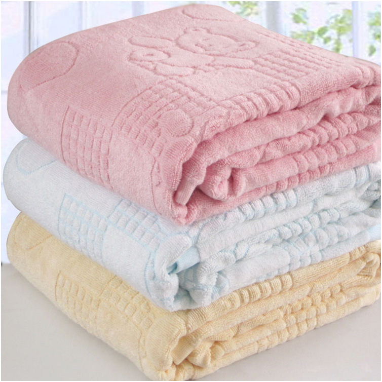 【款式清新 2012新款】竹纖維提花加厚兒童毛巾被 嬰兒毛巾工廠,批發,進口,代購