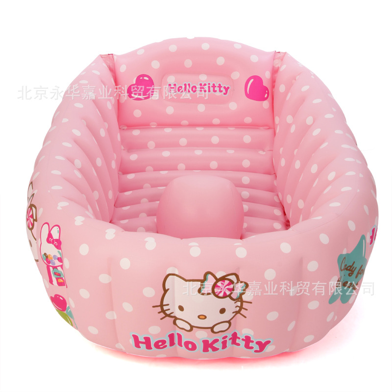 Hellokitty凱蒂貓寶寶浴盆 嬰兒浴盆 充氣玩具洗澡盆HEB32422粉紅批發・進口・工廠・代買・代購