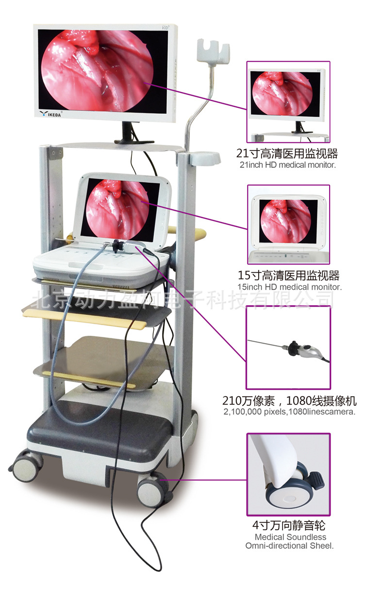 YKD-9003 內窺鏡攝影機+多功能醫用臺車 接狼牌輸尿管鏡工廠,批發,進口,代購