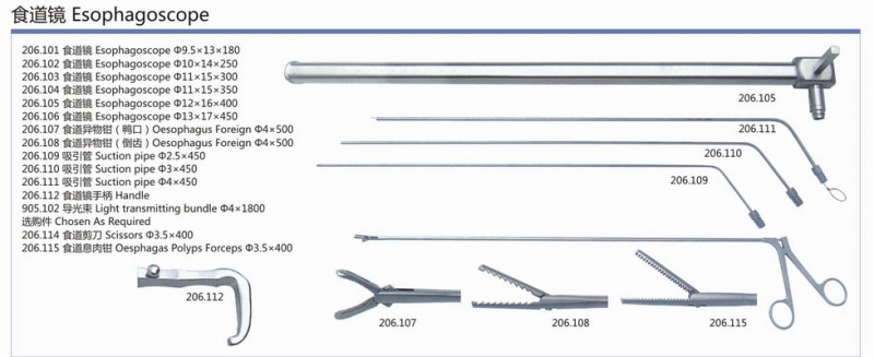 食道鏡成套器械 食道異物鉗（倒齒）工廠,批發,進口,代購