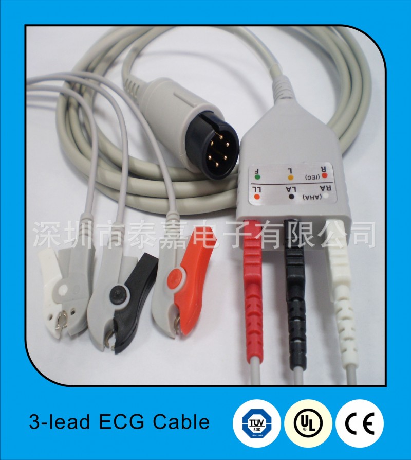 ECG 6PIN 三導分體心電導聯線工廠,批發,進口,代購