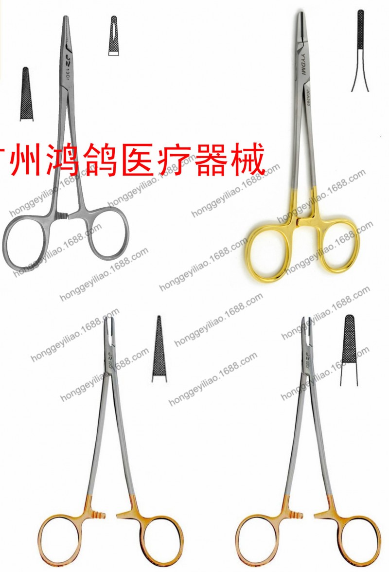 上海不銹鋼持針鉗 Needle Holders各型號金柄無鍍層手術器械工廠,批發,進口,代購