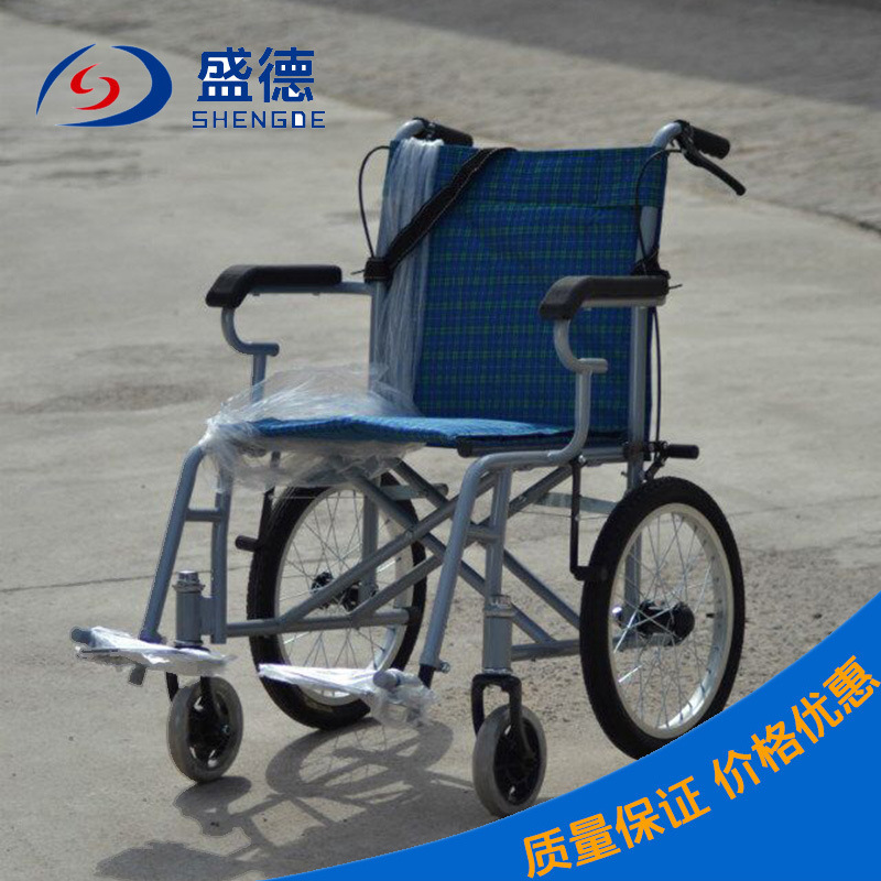 盛德醫療直銷輪椅 輕便鋁合金 兒童老年人旅遊折疊剎車輪椅批發・進口・工廠・代買・代購