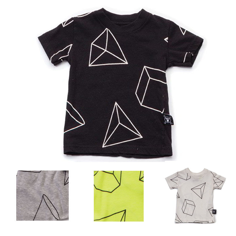 16夏款 偶像定製 滿印幾何圖形 全棉兒童短袖T恤工廠,批發,進口,代購