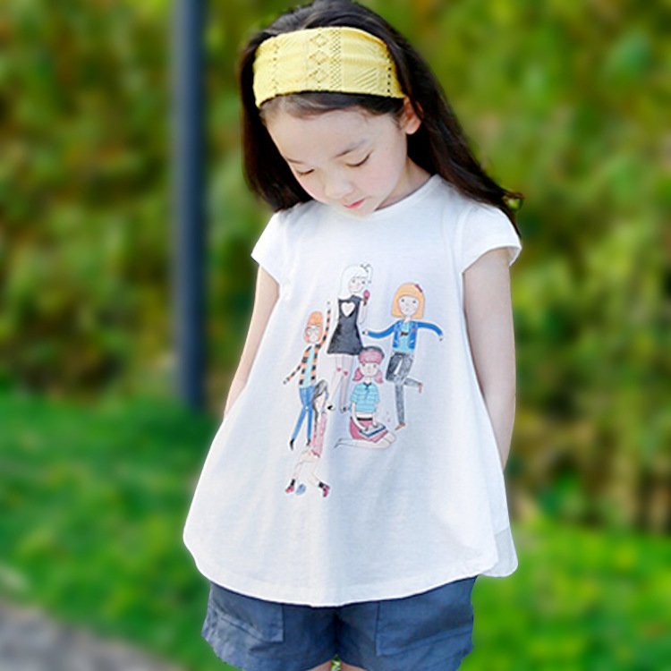 2016夏季新款女童韓版短袖t恤兒童中大童全棉休閒打底衫上衣童裝工廠,批發,進口,代購