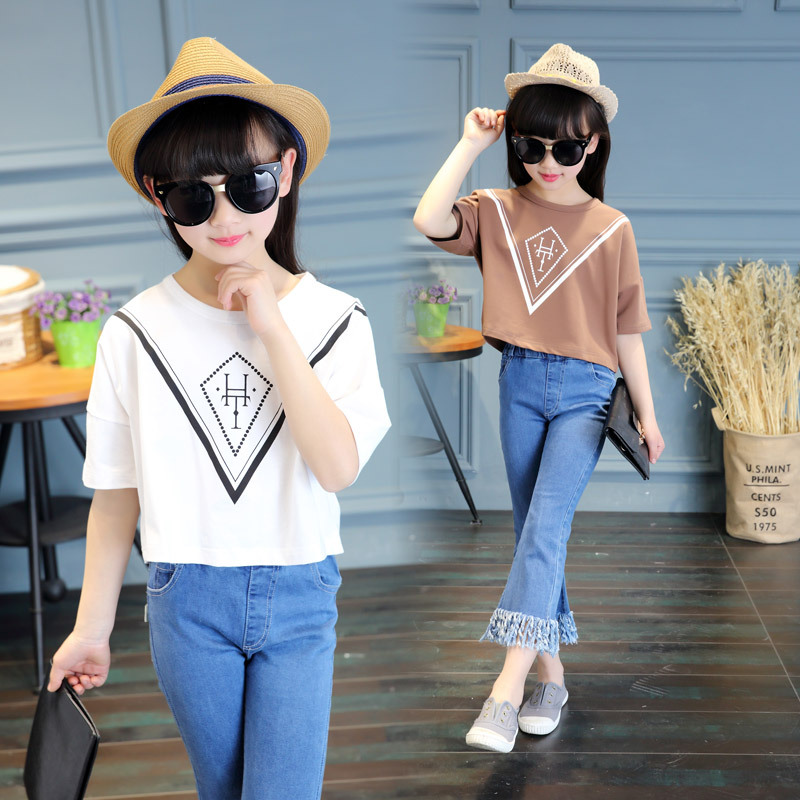 2016夏季新款女童純棉短袖T恤韓版 中大童蝙蝠衫女孩潮一件待發工廠,批發,進口,代購
