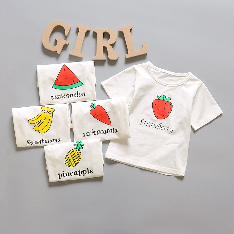 童裝短袖夏季新款童T恤 水果純棉印花男女童1-5歲兒韓版童t恤批發・進口・工廠・代買・代購