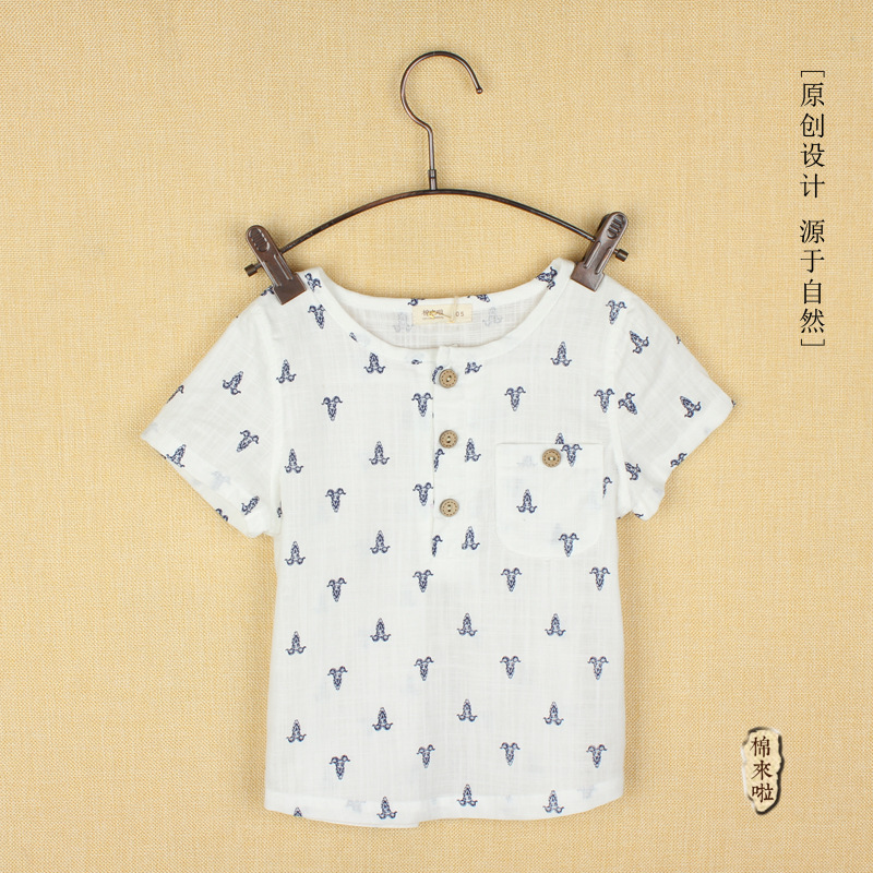 棉來啦外貿夏季新款 純棉韓版童裝 男女通用品質T恤66029工廠,批發,進口,代購