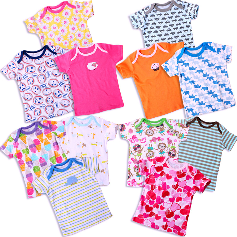 卡特龍 夏季新款 純棉修身童t恤 嬰幼兒短袖T恤5件包工廠,批發,進口,代購