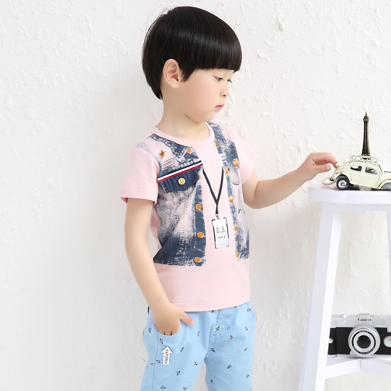 童裝男童短袖T恤2016夏裝新款中小童純棉兒童體恤潮工廠,批發,進口,代購