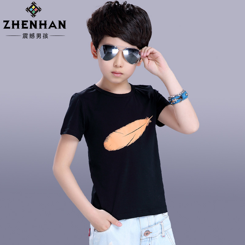 童裝夏裝男童短袖T恤2016韓版中大童上衣兒童體恤打底衫一件代發工廠,批發,進口,代購