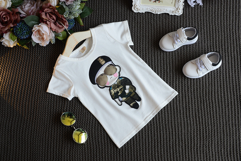 2016夏季新款韓版中女男兒童裝寶寶老公同款短袖t恤上衣工廠,批發,進口,代購