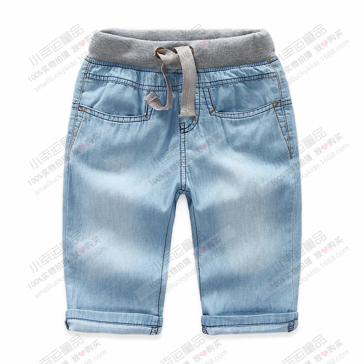 外貿童裝  2016男童柔軟薄款牛仔七分牛仔褲-15A113批發・進口・工廠・代買・代購