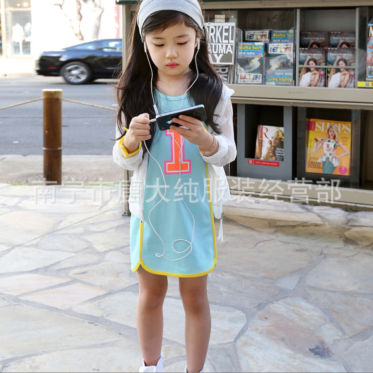 韓國童裝夏季女童無袖背心裙兒童連衣裙清爽運動服一件代發批發批發・進口・工廠・代買・代購