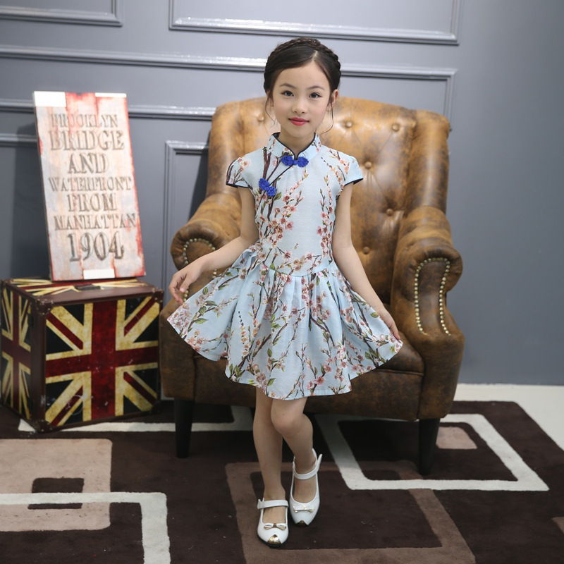 童裝2016夏季新款女童連衣裙六一表演服飾中國風兒童裙子一件代發批發・進口・工廠・代買・代購