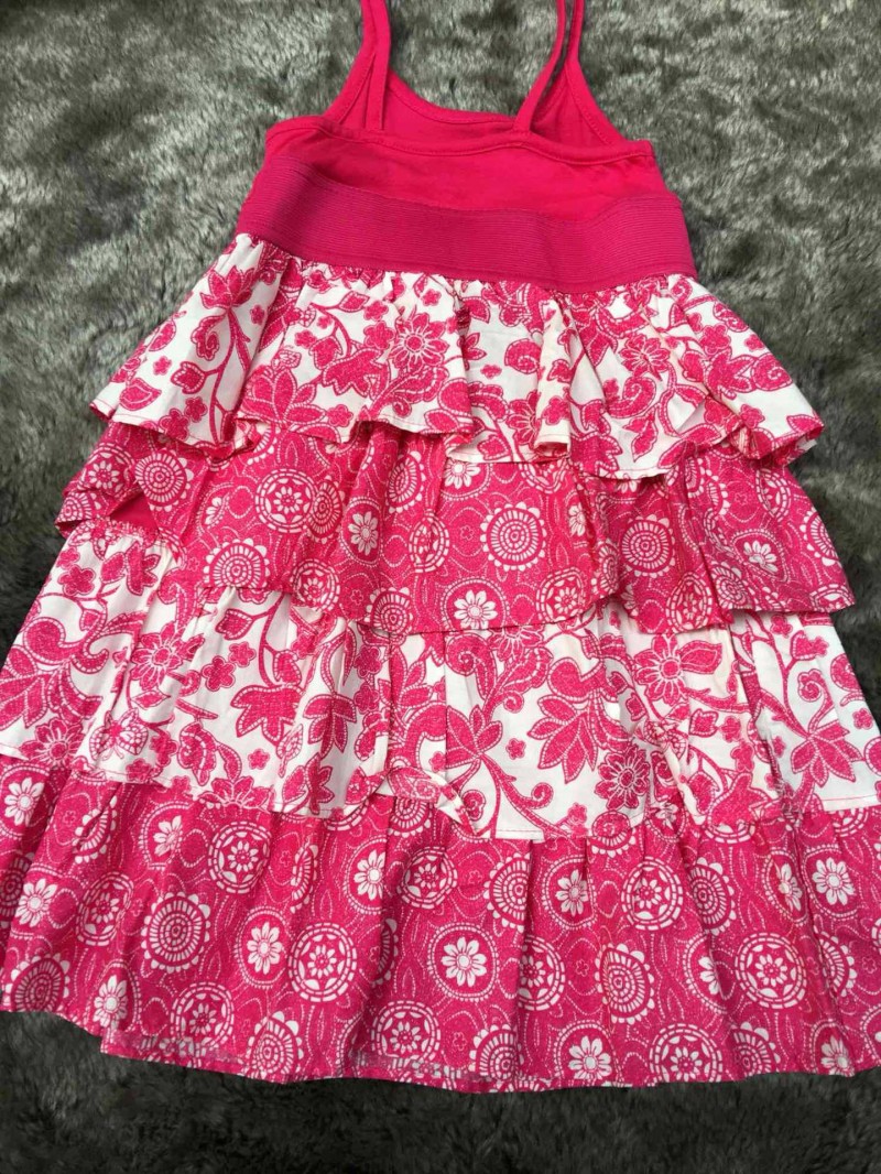 2016年新款 粉紅色女孩蛋糕連衣裙 外貿原單童裝尾貨 夏季全棉裙批發・進口・工廠・代買・代購