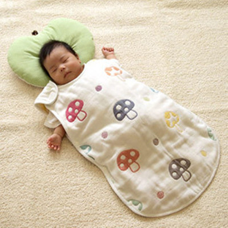日本同款紗佈背心睡袋 六層紗佈兒童防踢被 寶寶蘑菇睡袋嬰兒睡袋工廠,批發,進口,代購