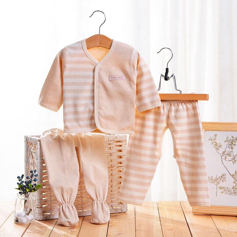 嬰兒服裝純棉內衣內褲 新生兒套裝 嬰幼韓版無骨彩棉爬服工廠,批發,進口,代購