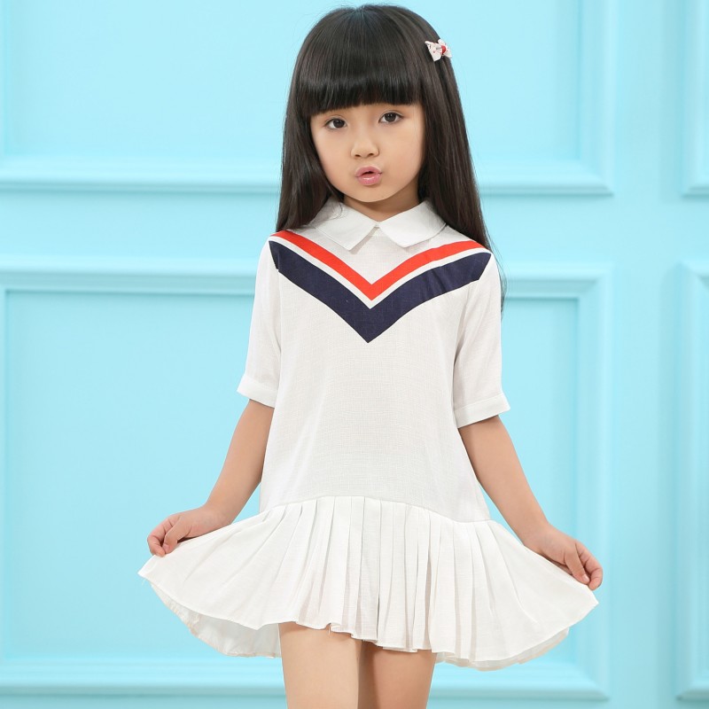 2016女童短袖連衣裙 新款小童裝時尚女孩夏裝韓版服裝一件代發批發・進口・工廠・代買・代購