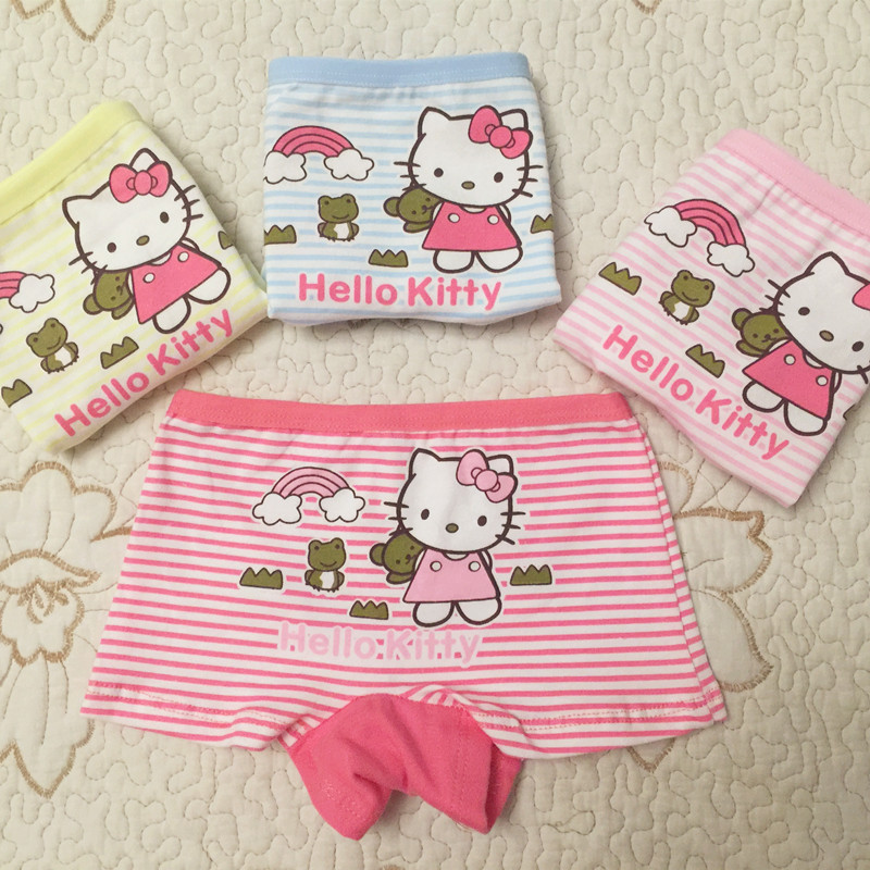 2016hello kitty全棉兒童平角嬰兒寶寶四角褲女童內衣內褲6012工廠,批發,進口,代購