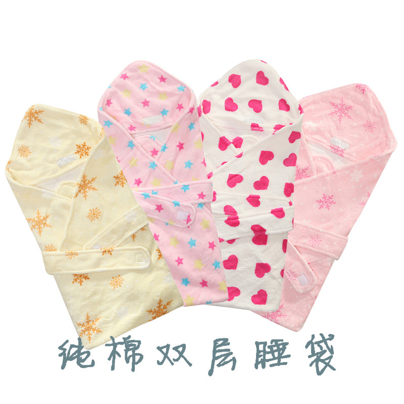 代發優質100%純棉珊瑚絨雙層 純棉嬰兒睡袋 抱被 嬰兒抱毯 抱被批發・進口・工廠・代買・代購