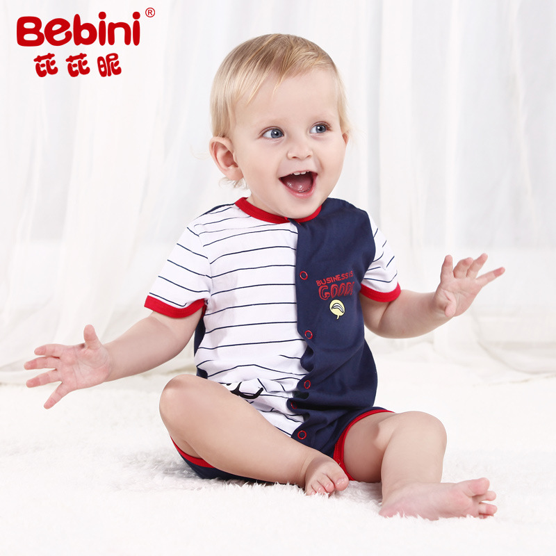 Bebini芘芘昵0-2歲嬰幼兒連身衣 純棉短袖爬服哈衣 新生兒連身衣工廠,批發,進口,代購