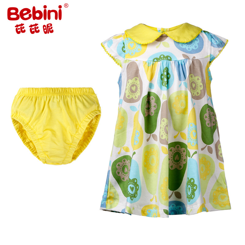 Bebini芘芘昵0-4歲嬰幼兒純棉短袖裙子套裝 夏季女童連衣裙夏批發工廠,批發,進口,代購