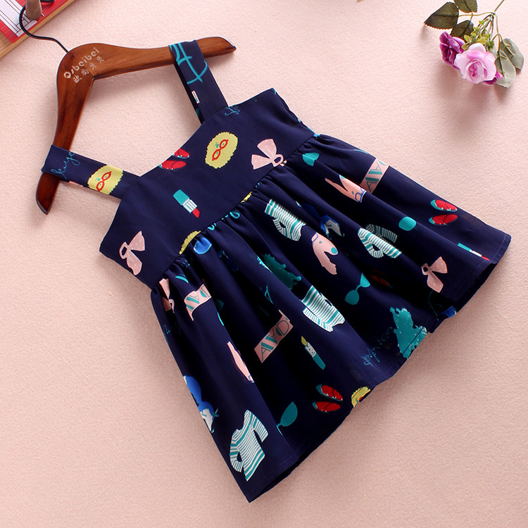 2016新款 韓國夏季女童裝吊帶背心連衣裙淘寶爆款歐美公主風裙子工廠,批發,進口,代購