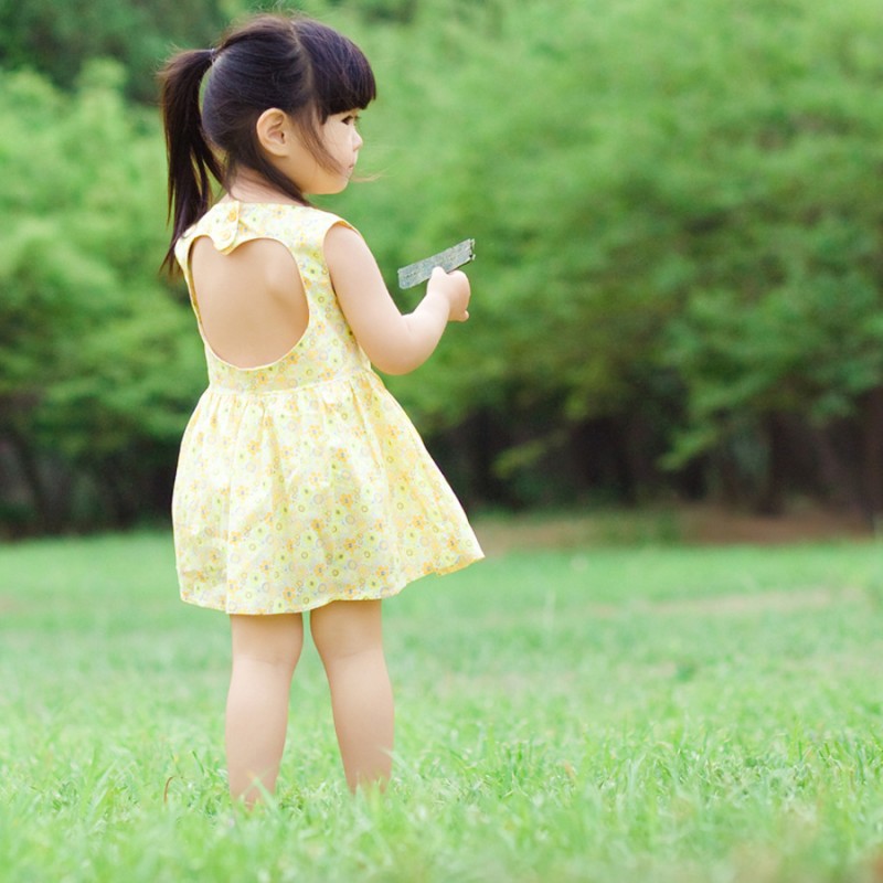 女童碎花連衣裙夏裝鏤空露背兒童連衣裙純棉寶寶裙子1-3歲公主裙工廠,批發,進口,代購