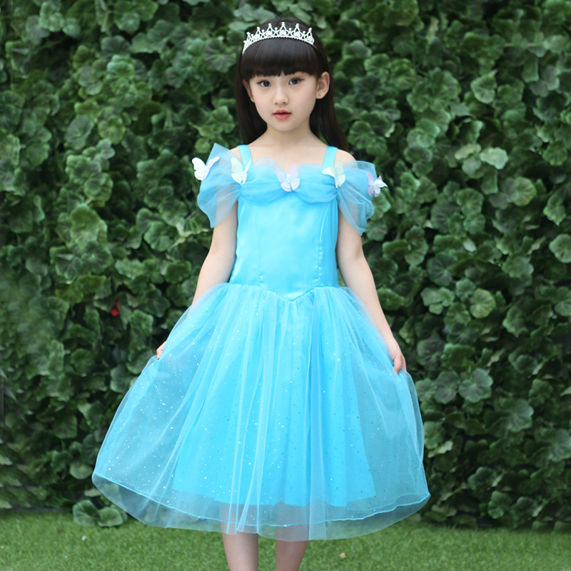 2016夏款女童連衣裙 灰姑娘公主裙 兒童表演服童裙 童裝一件代發工廠,批發,進口,代購