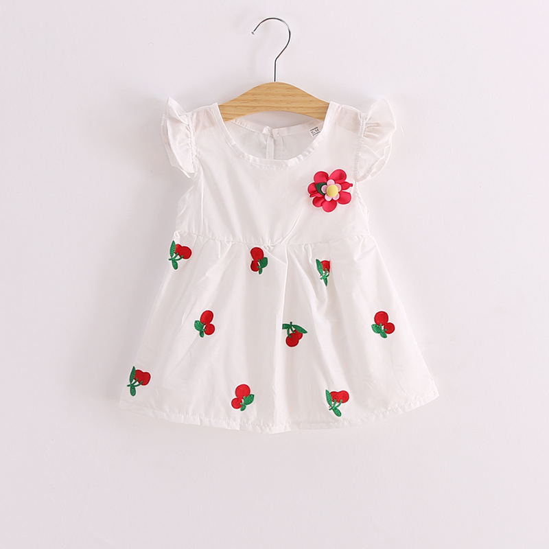 2016夏韓版外貿童裙 草莓一朵花兒童裙子廠傢直銷免費一件代發工廠,批發,進口,代購