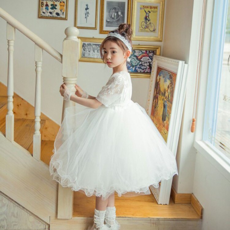2016夏新款韓國童裙 六一兒童表演蕾絲網紗公主禮服 連衣裙批發工廠,批發,進口,代購