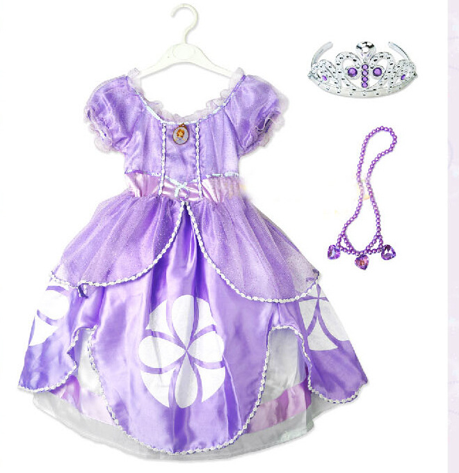 外貿索菲亞童裝公主裙1401款 配有裝飾的帶魔棒花邊有2種 隨機發工廠,批發,進口,代購