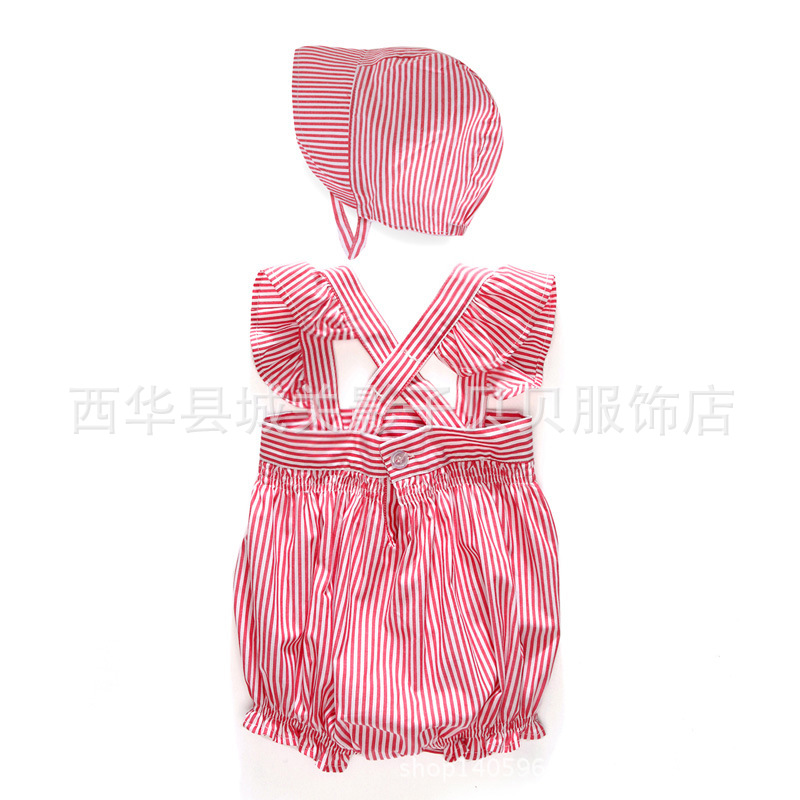 2015夏季兒童寶寶衣服 女童背帶爬服嬰兒無袖連身哈衣三角包屁衣工廠,批發,進口,代購