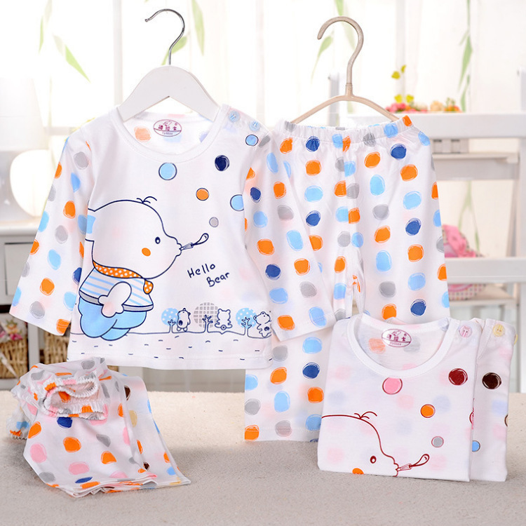 2015夏季湯博士竹纖維新生兒童/嬰兒/寶寶空調睡衣套裝小熊傢居服工廠,批發,進口,代購