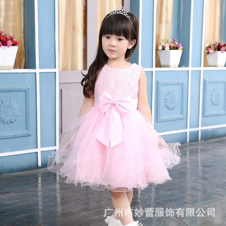 2015韓版女童裙純棉連衣裙中童 秋裝胸前珍珠禮服公主裙  826工廠,批發,進口,代購