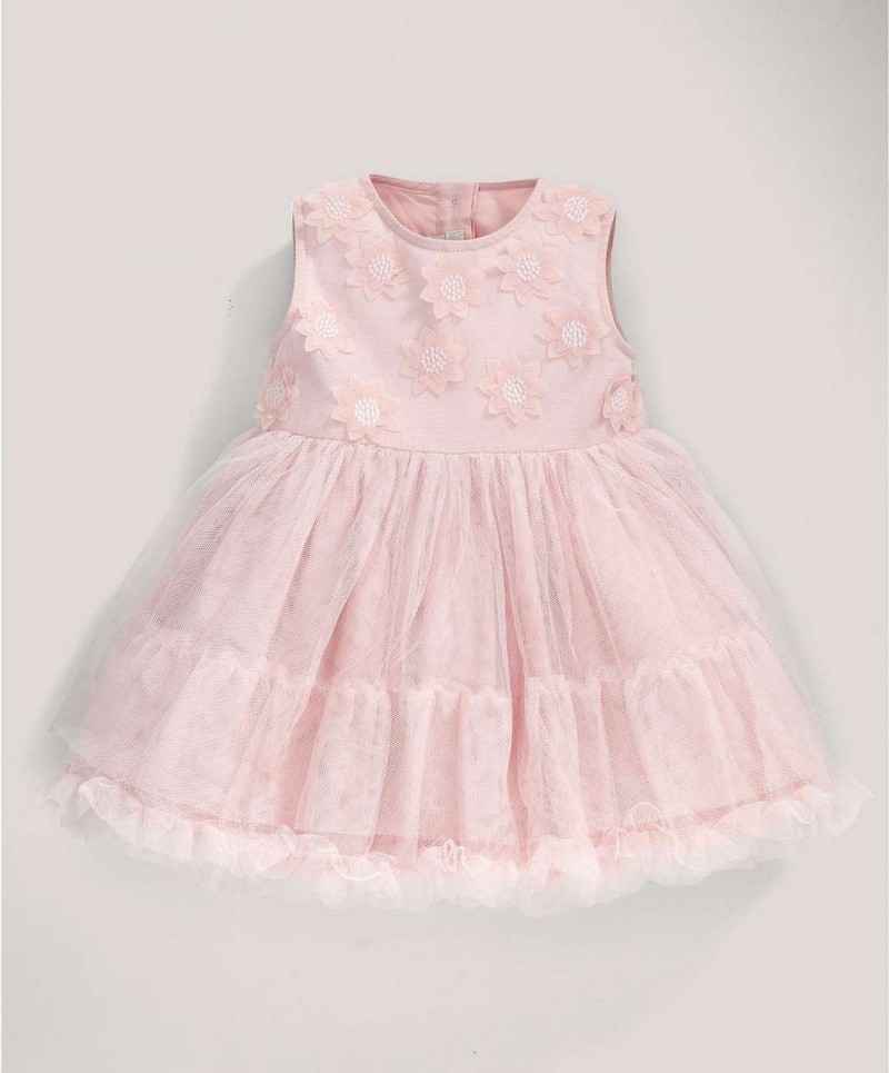 免代購 英國大牌MP原單女童粉色紗紗繡花禮服連衣裙 一件代發工廠,批發,進口,代購
