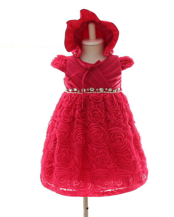 韓版現貨女童嬰兒寶寶百日周歲滿月擺酒婚紗禮服裙外貿出口洗禮服工廠,批發,進口,代購