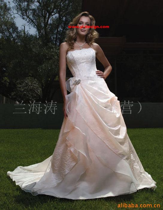 2013新款新娘婚紗批發加工外貿婚紗禮服白色象牙白拖尾工廠,批發,進口,代購