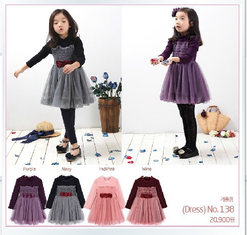 韓國童裝女童春裝2016春季新款連衣裙批發・進口・工廠・代買・代購