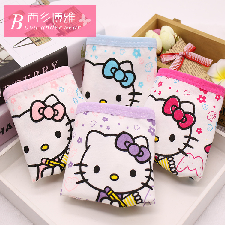 新款兒童內褲 hello kitty可愛卡通兒童內褲 全棉女童內褲批發工廠,批發,進口,代購